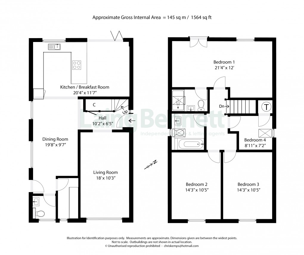 Floorplan for Bossingham, Canterbury, Kent