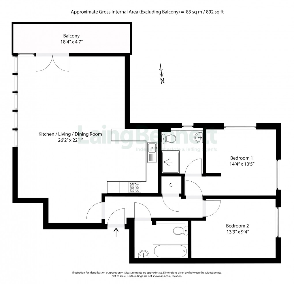 Floorplan for Kings Way, Folkestone, Kent
