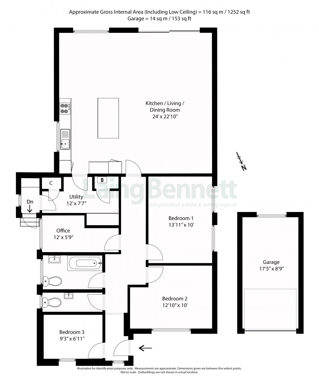 Floorplan for Lyminge, Folkestone, Kent