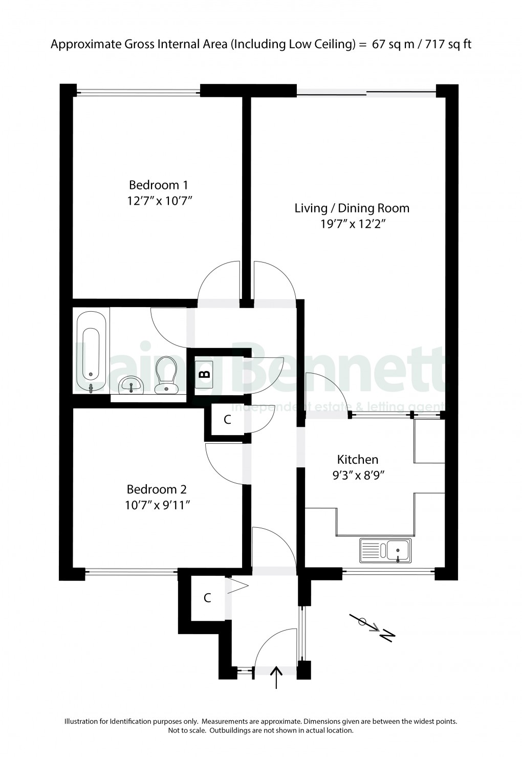 Floorplan for Lynwood, Folkestone, Kent