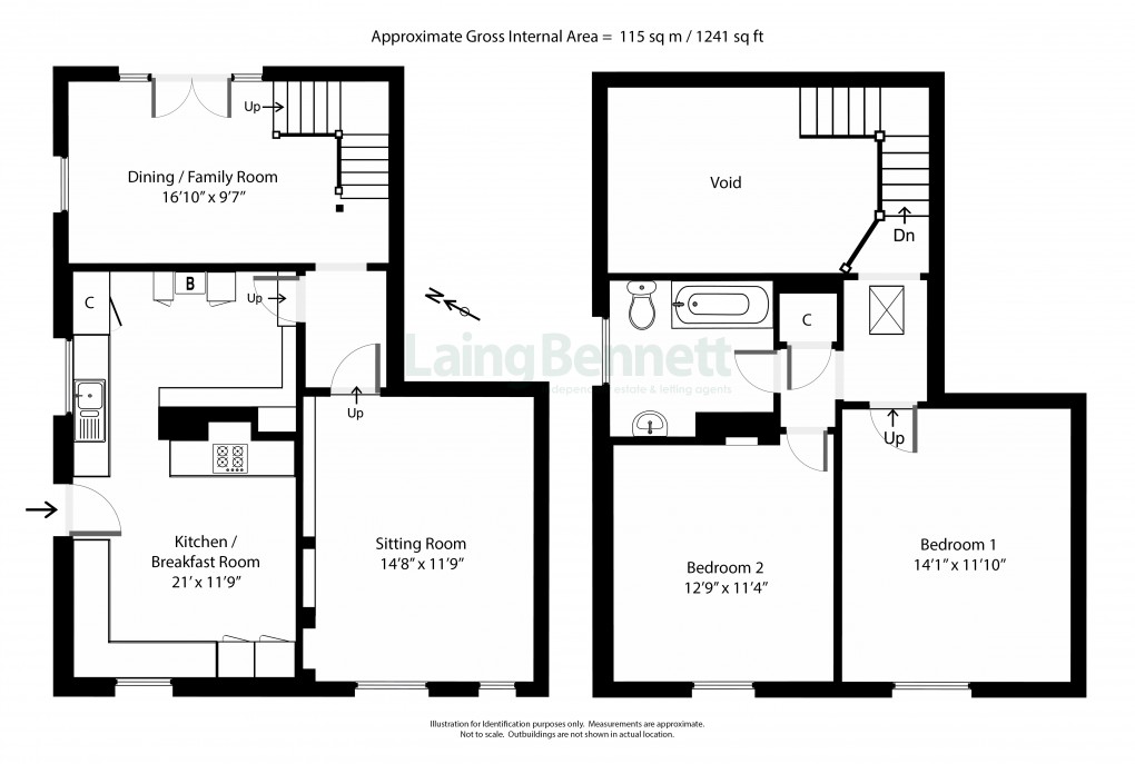 Floorplan for Etchinghill, Folkestone, Kent