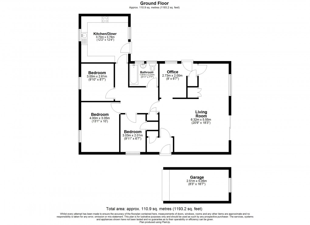 Floorplan for Lyminge, Folkestone, Kent