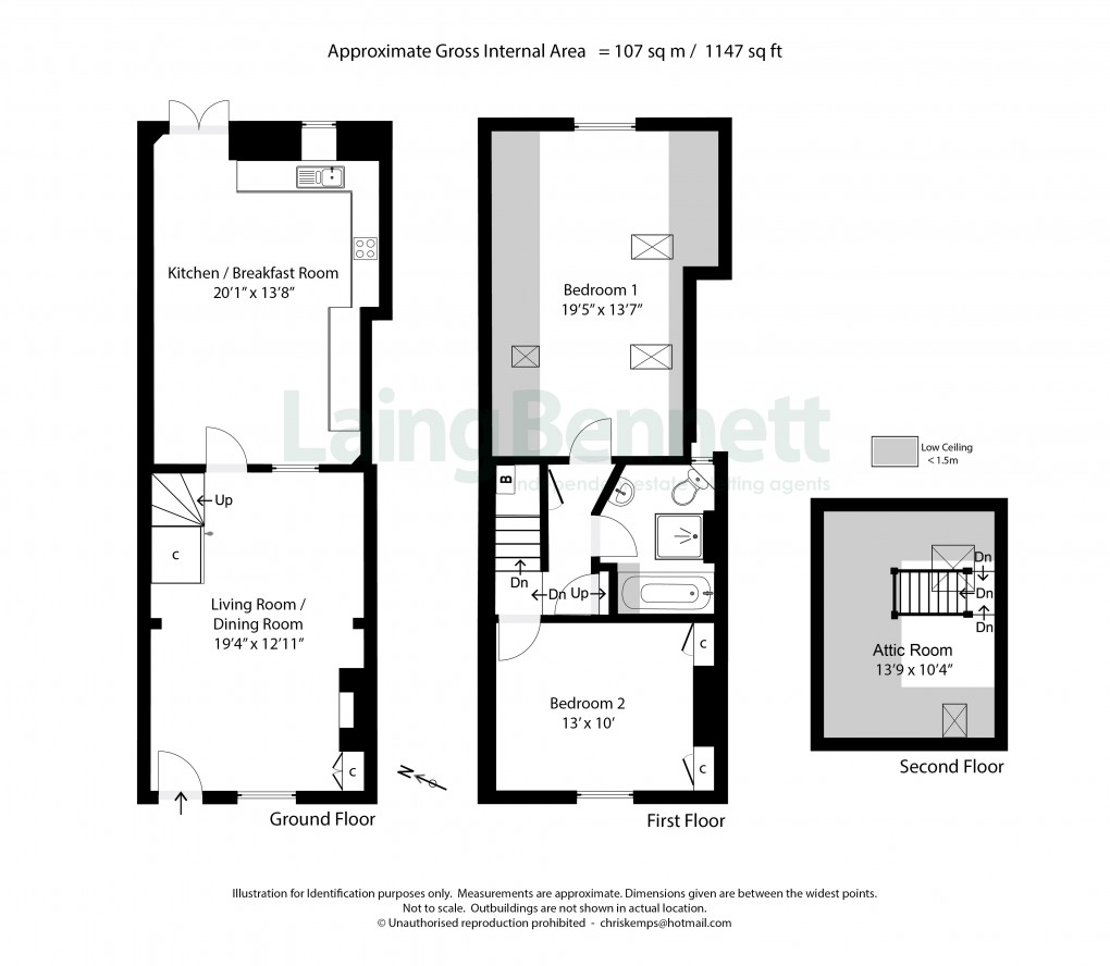 Floorplan for Etchinghill, Folkestone, Kent