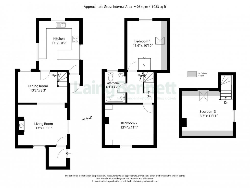Floorplan for Stelling Minnis, Canterbury, Kent