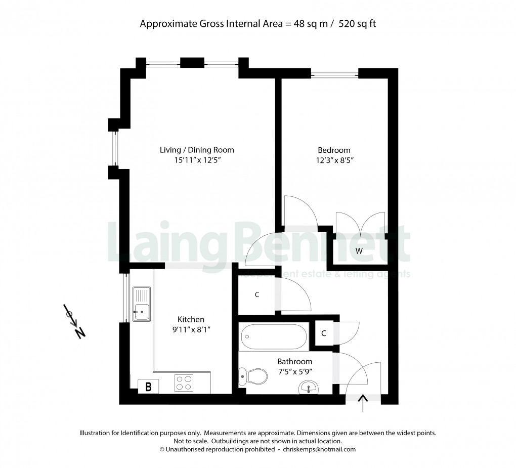 Floorplan for Romney Avenue, Folkestone, Kent