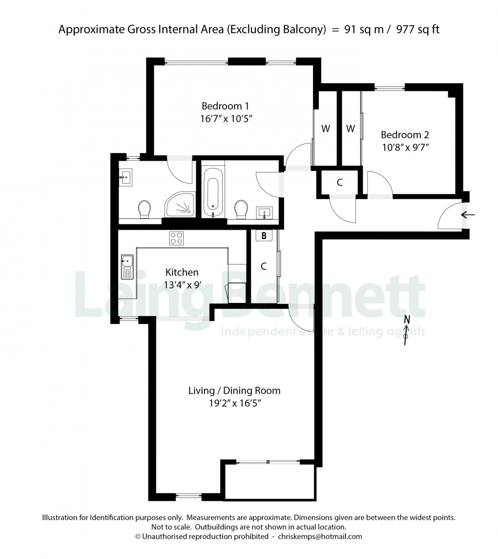 Floorplan for North Road, Hythe, Kent