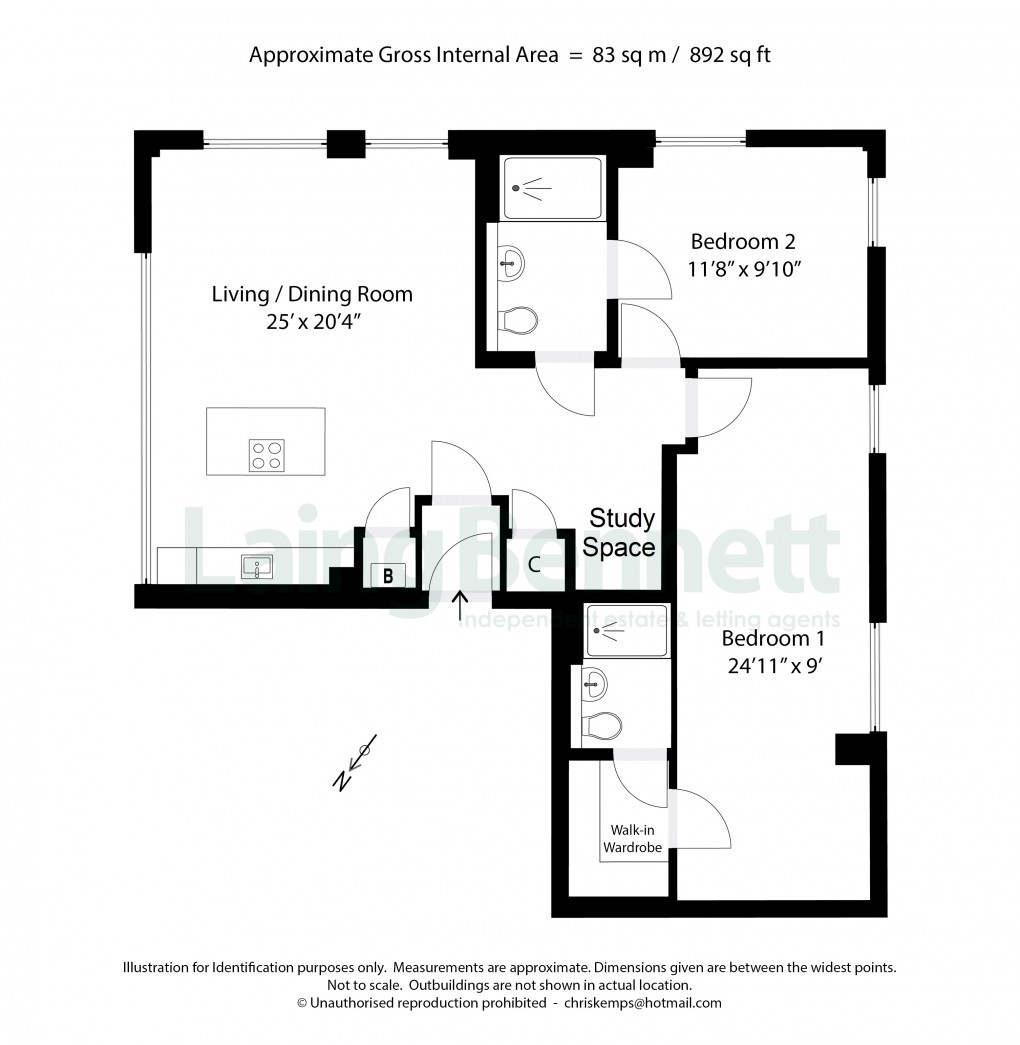 Floorplan for Hawkinge, Kent