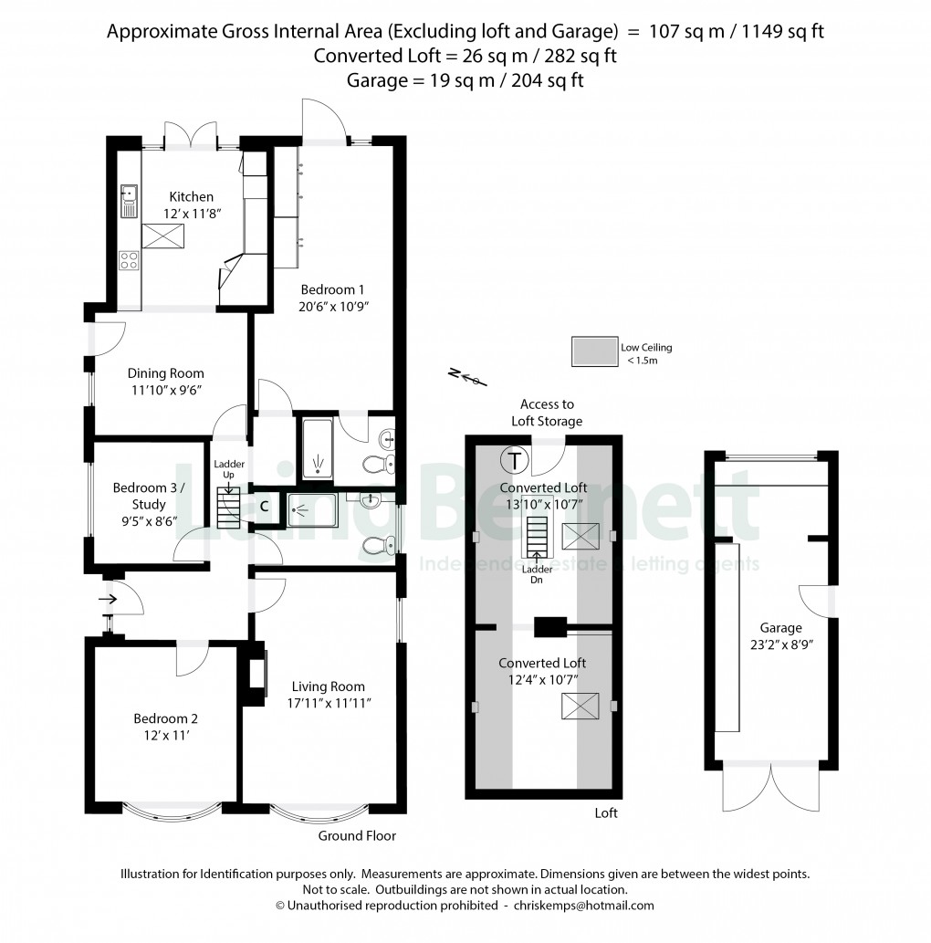 Floorplan for Bossingham, Canterbury, Kent