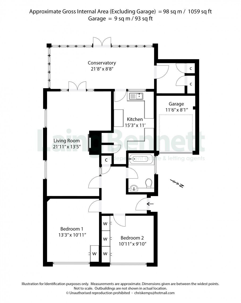 Floorplan for Lyminge, Folkestone, Kent