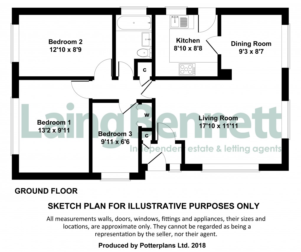 Floorplan for Lyminge, Folkestone, Kent