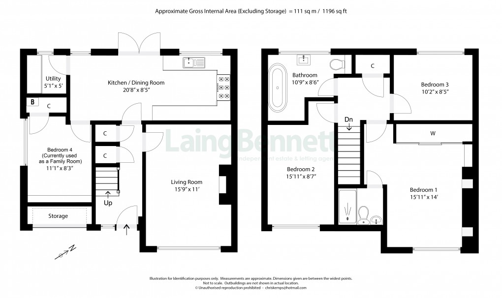 Floorplan for Southmead Close, Folkestone, Kent