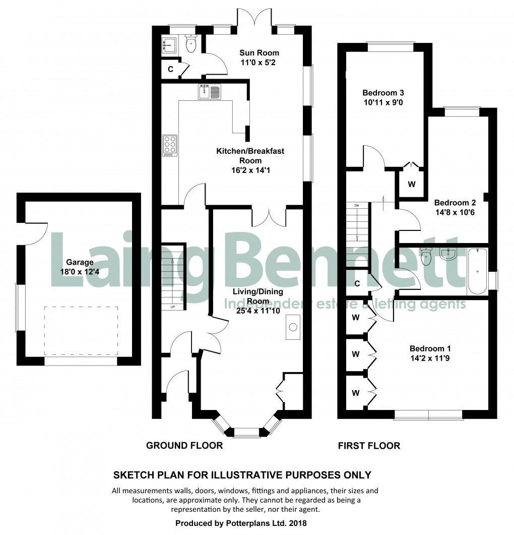 Floorplan for Lyminge, Folkestone, Kent