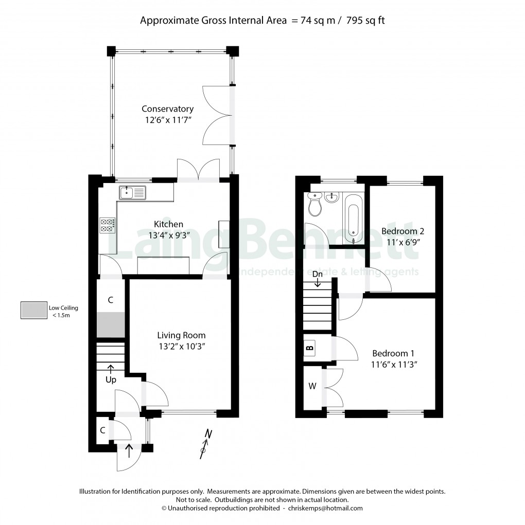 Floorplan for Pine Way, Folkestone, Kent