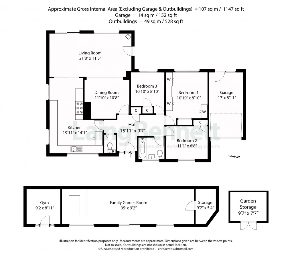 Floorplan for Etchinghill, Folkestone, Kent