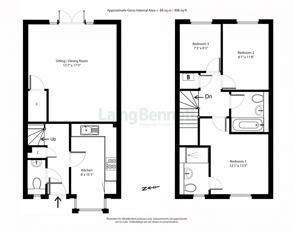 Floorplan for Curzon Avenue, Folkestone, Kent