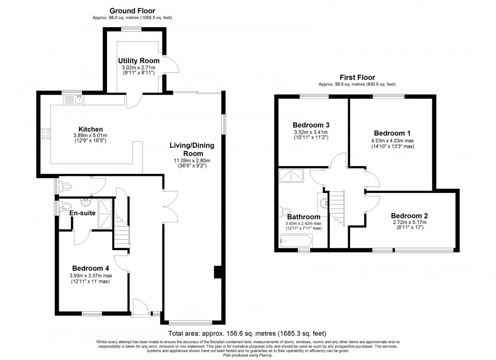 Floorplan for Bossingham, Canterbury, Kent
