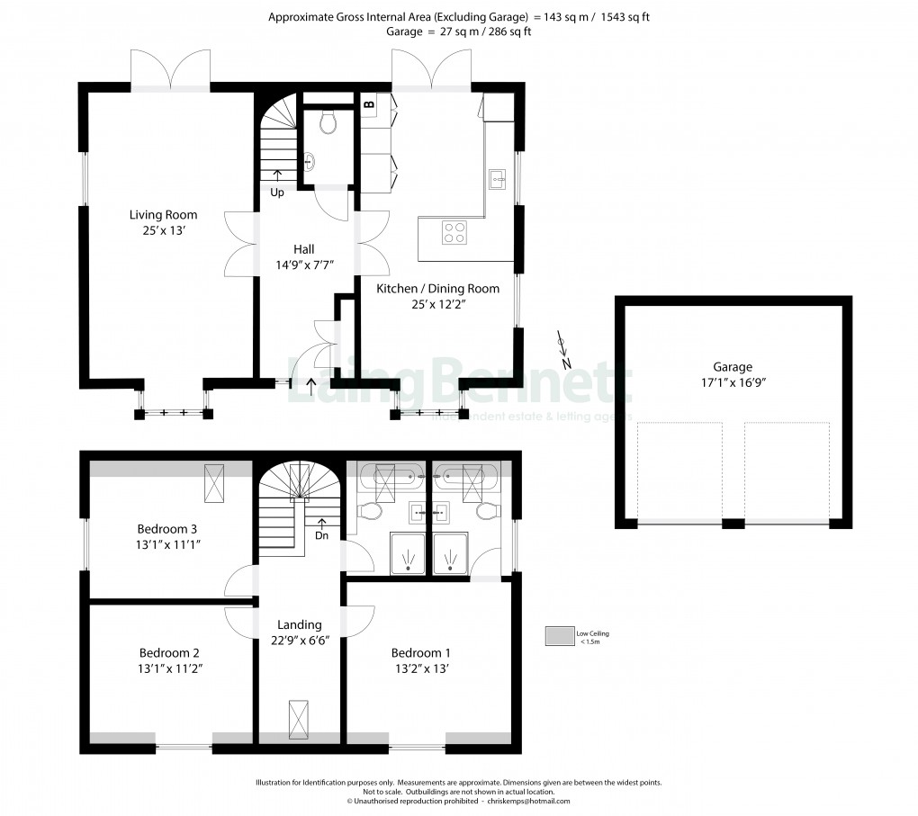 Floorplan for Densole, Folkestone, Kent
