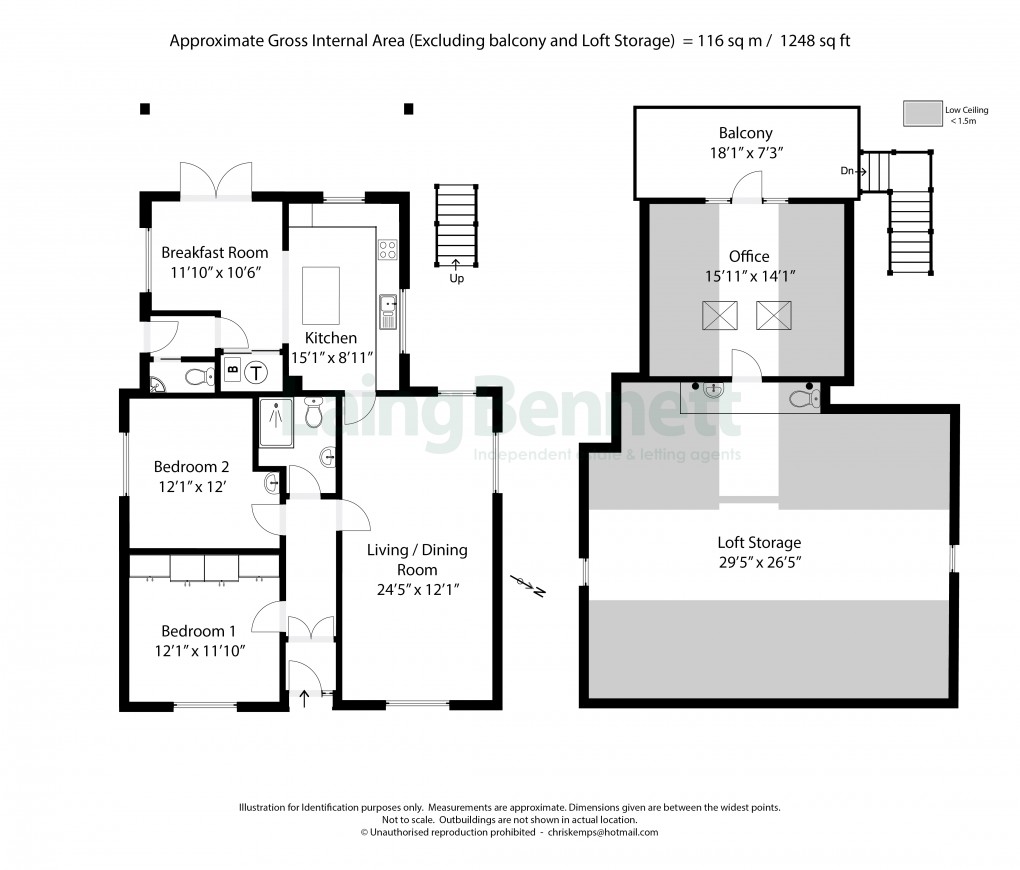 Floorplan for Stelling Minnis, Canterbury, Kent