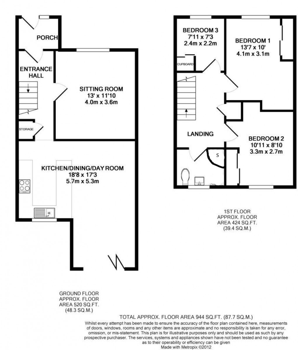 Floorplan for Lyminge, Folkestone, Kent