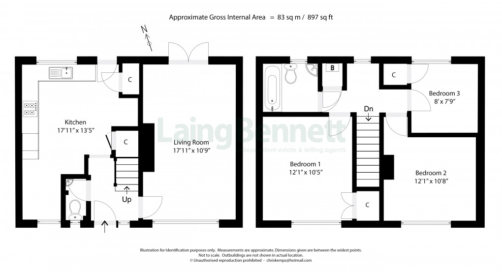 Floorplan for Stelling Minnis, Canterbury, Kent